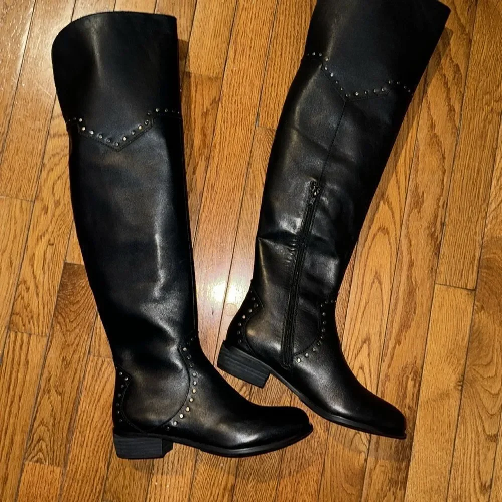Aerosols West Side leather studded boots